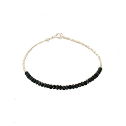 Black Spinel Tennis Bracelet by Vivien Frank Designs