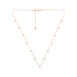 Diamond Droplet necklace in 18k gold - Vivien Frank Designs