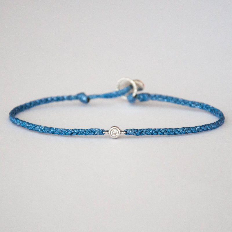 Diamond Friendship Bracelet Sparkly Blue - Vivien Frank Designs