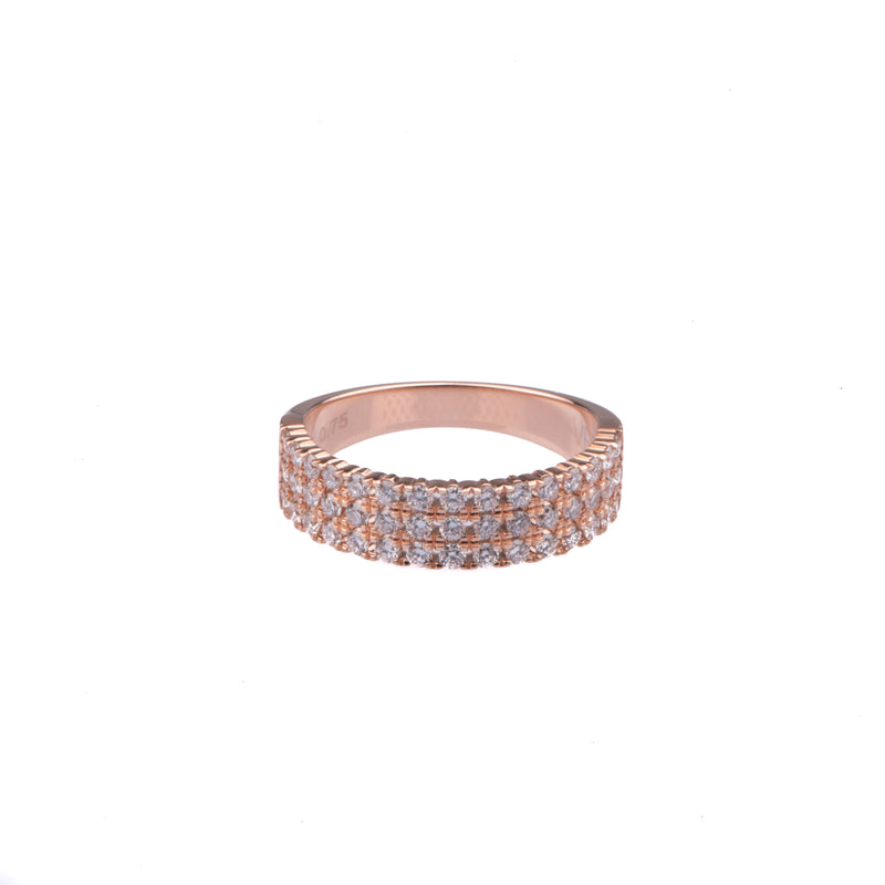 Diamond Cigar Ring - RoseGold - Vivien Frank Designs