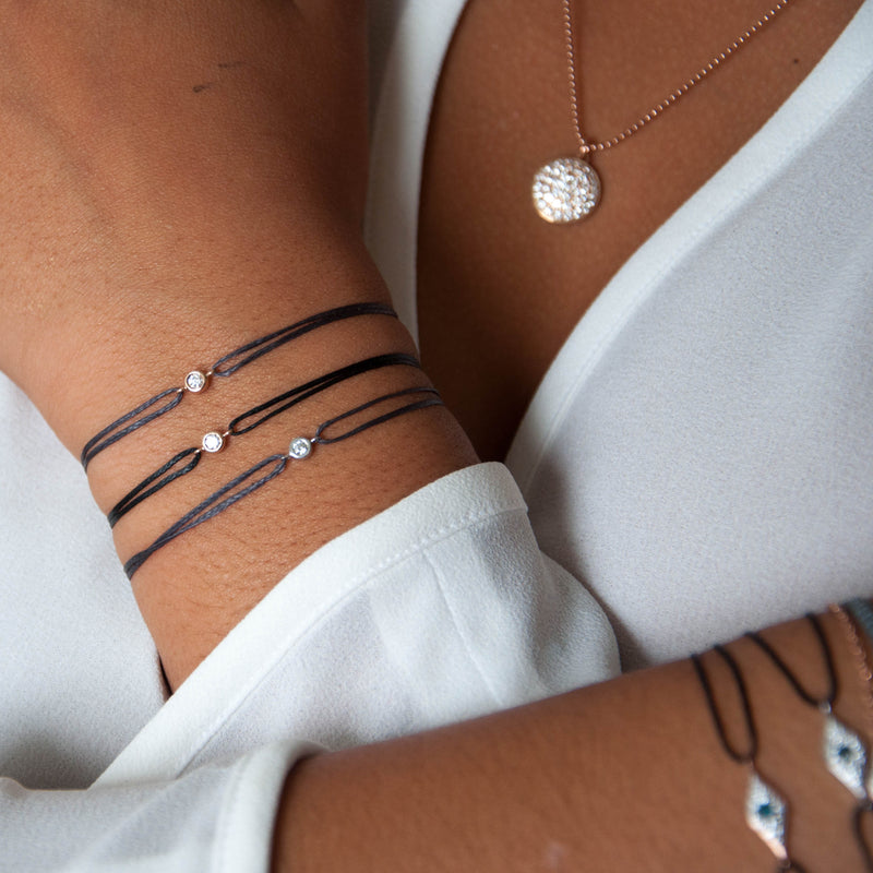Diamond Solitaire Gold Bracelet - Vivien Frank Designs