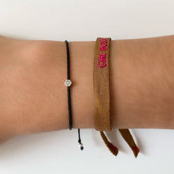 Pave diamond cluster friendship bracelet - Vivien Frank Designs