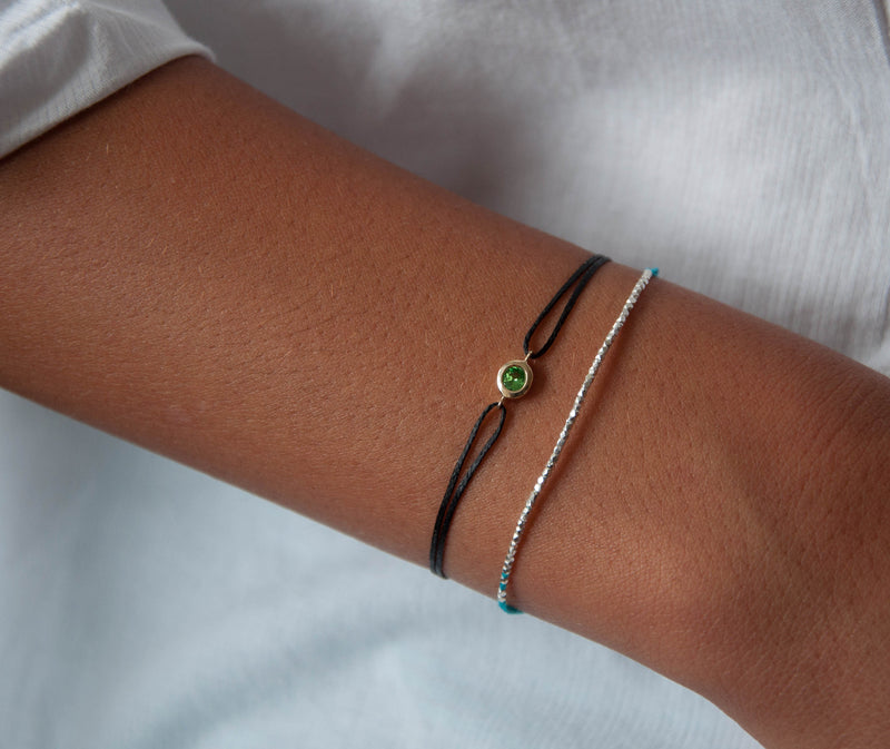 Turquoise with Gold friendship bracelet - Vivien Frank Designs