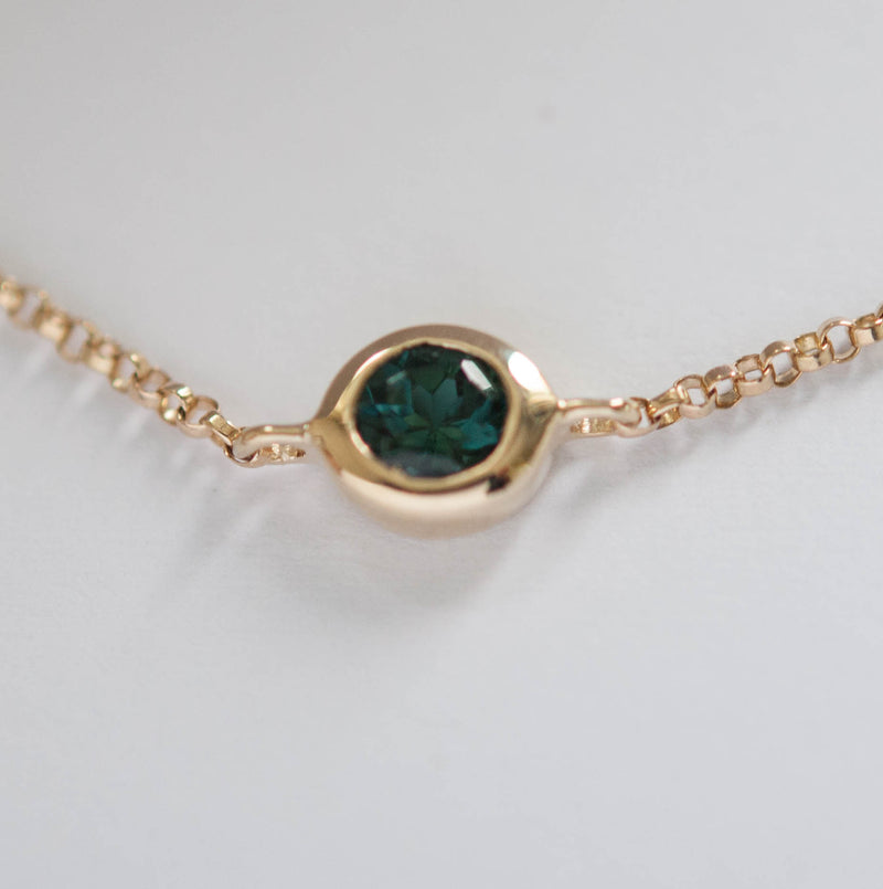 14k gold gemstone bracelets - Vivien Frank Designs