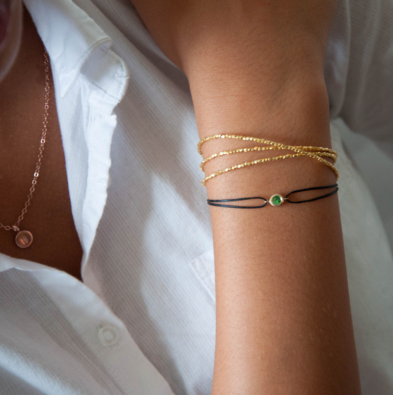 Triple wrap gold essential wrap braclet - Vivien Frank Designs