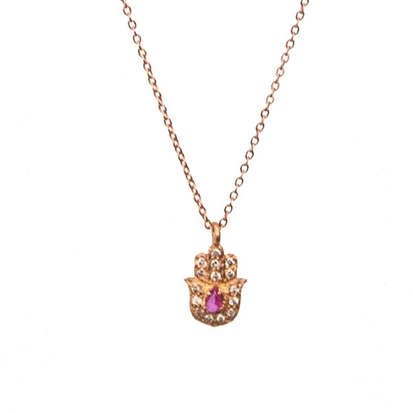 Gold Hamsa Necklace - Vivien Frank Designs