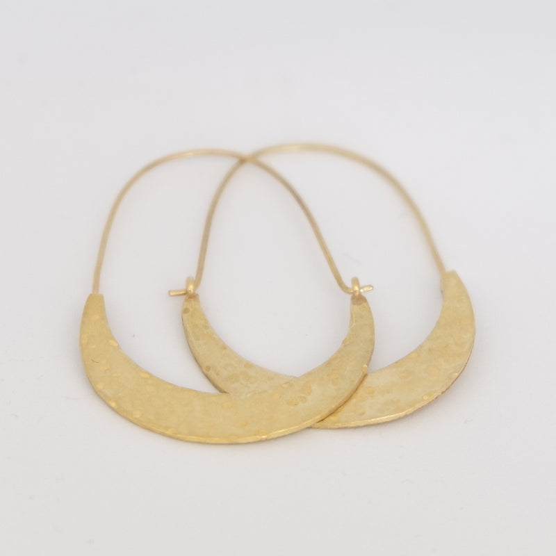 Hammered Hoop Earrings - Vivien Frank Designs