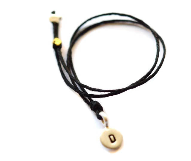 Tiny Initial bracelet - Vivien Frank Designs
