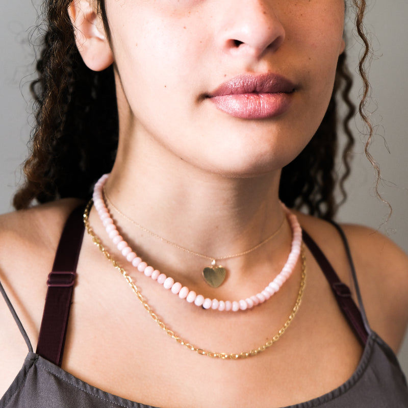 18k gold opal necklace