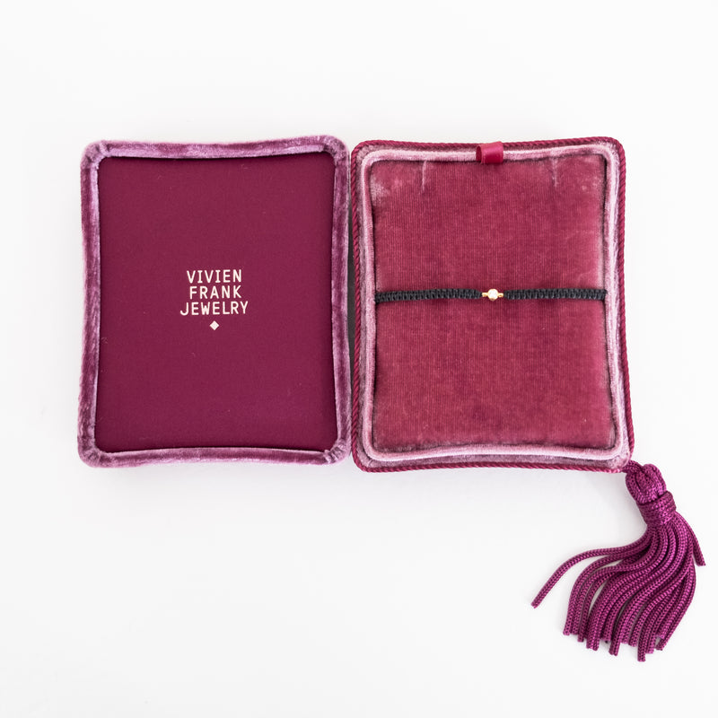 Velvet jewelry box Tassel - Velvet Jewelry case