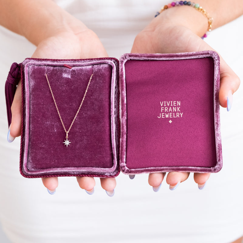 Velvet jewelry box Tassel - Velvet Jewelry case