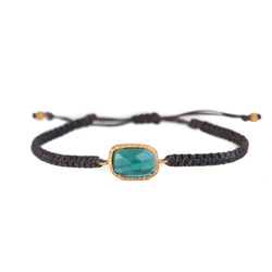 14k Gold Green Tourmaline Bracelet - Vivien Frank Designs