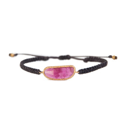 14k Gold Pink Tourmaline Bracelet - Vivien Frank Designs