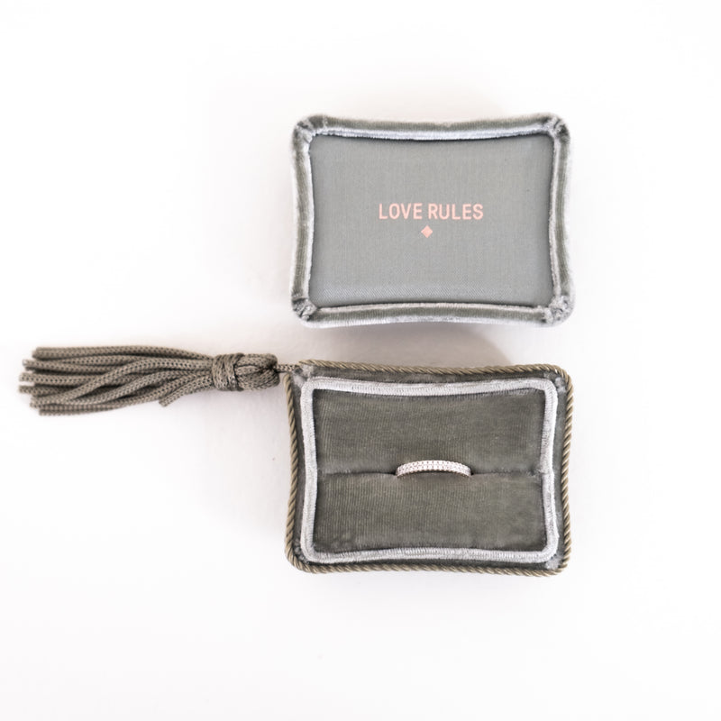 Velvet Ring box Tassel - Love Rules
