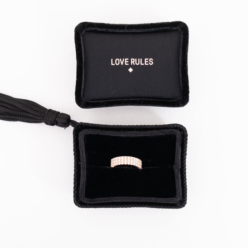 Velvet Ring box Tassel - Love Rules